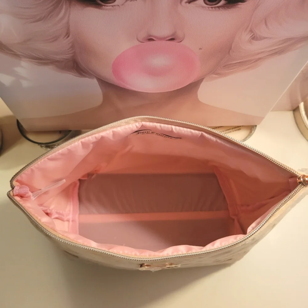 🌺Juicy Couture Logo Cosmetic Bag Cosmetic Case Travel Bag